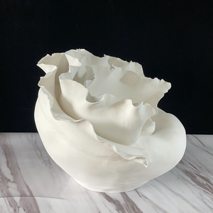 Nordic White Ceramic Flower <b>Vases</b> <b>Unique</b> Modern Chinese Style Glazed and Matt for Home Decor and Office - Product Image 4