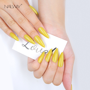 <span class=keywords><strong>Faux</strong></span> <span class=keywords><strong>ongles</strong></span> en ABS à presser, couleur unie brillante, longs et pointus, prix d'usine - Product Image 3