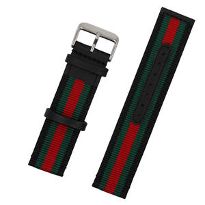 <span class=keywords><strong>Bracelet</strong></span> de montre de luxe en cuir + nylon à dégagement rapide 20MM 22MM pour Samsung pour Galaxy Watch 7 6 5 4 3 Active <span class=keywords><strong>Gear</strong></span> <span class=keywords><strong>S3</strong></span> - Product Image 4