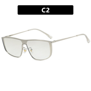 Lunettes de soleil tendance en métal pour femme, protection UV400, monture intégrale, protection solaire adulte 2025 - Product Image 3