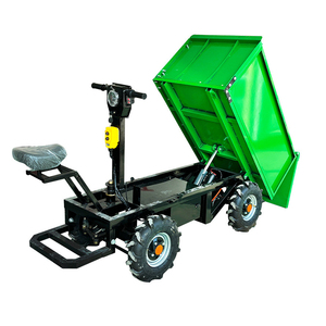 Chariot industriel électrique à trois roues en acier jaune thermolaqué, structure fermée mobile - Product Image 2