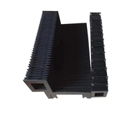 Protection souple en nylon noir pour guide de machine CNC, soufflet anti-poussière, bouclier lamellaire blindé