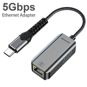 Adaptateur USB 5000Mbps vers <span class=keywords><strong>Ethernet</strong></span> Adaptateur Type C vers RJ45 5G USB 3.0 Convertisseur de carte réseau filaire HUB pour ordinateur portable Win 7/8/10 - Product Image 1