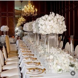 शादी समारोह की सजावट के लिए कारखाने की कीमत पर लंबे शंकु साफ कांच का फूल ves। - Product Image 3