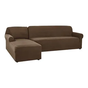 Capa de sofá elástica com três lugares, capa de sofá elástica com formato de l com elástico