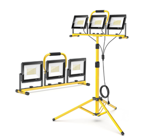 Lampe de travail LED avec support, trépied réglable en hauteur, lampe de travail utilisée pour l'éclairage intérieur/extérieur d'atelier, de bâtiment et de <span class=keywords><strong>garage</strong></span> - Product Image 1