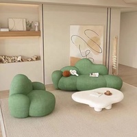 Canapé nuage de luxe léger nordique crème vent salon petit canapé créatif en cachemire canapé en velours