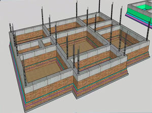 EPS terisolasi ICFs susun BuildBlocks ICF membentuk konstruksi dinding - Product Image 6
