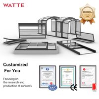 Fenêtre de lucarne de toit coulissant moderne personnalisé motorisé verre électrique avec cadre fixe en aluminium pour les villas