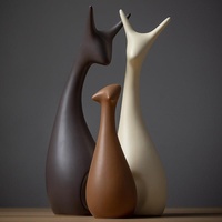 Décoration de bureau en porcelaine émaillée monochrome style nordique girafe, design moderne et simple, pour meuble TV, casier à vin, nouvelle maison