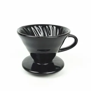 Estick, venta al por mayor, 1 ~ 4 tazas, gotero de café de cerámica, fondo plano, suave, vertido, gotero de café de calidad alimentaria, cafetera Espresso de cerámica