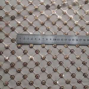 Элегантный Блестящий ромбовидный маленький цветок вышивка с плоским дном блестками Тюлевая ткань - Product Image 4