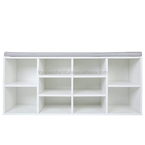 High Quality Custom Modern Wooden Shoe <strong>Storage</strong> <strong>Bench</strong> with Seat Freestanding <strong>for</strong> Hotel Dining Entry Apartment Use - Product Image 3