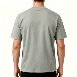 T-shirt personnalisé pour homme en coton 100% 400GSM, style streetwear vintage, coupe ample, imprimé graphique unisexe, manches courtes, couleur sable - Product Image 2