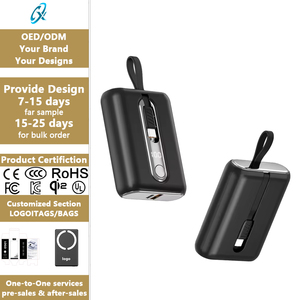 Mini batterie portable 10000 mAh 22,5 W, charge rapide bidirectionnelle avec 2 câbles intégrés pour iPhone et smartphones, meilleur <span class=keywords><strong>prix</strong></span> - Product Image 1