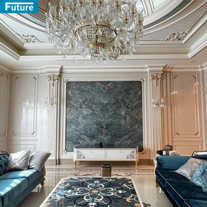 กระเบื้องลายหินอ่อน3D สไตล์หรูหราสำหรับบ้านวิลล่าตกแต่งห้องรับแขกโครงการโรงแรมล็อบบี้เตาผิงแผงติดผนัง - Product Image 3