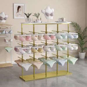 Étagère de rangement pour sous-vêtements de style luxe léger, réglable en hauteur, double face, pour soutien-gorge, bas, boîte de rangement pour sous-vêtements, étagère d'îlot - Product Image 3