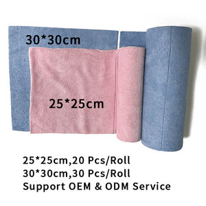 Lot de 20 rouleaux de serviettes réutilisables en microfibre 25 cm × 25 cm, chiffons de nettoyage multi-usages pour cuisine, voiture, vitres, maison, bureau - Product Image 3