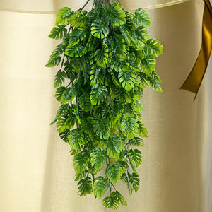 थोक उत्कृष्ट हस्तशिल्प कृत्रिम लटका हुआ पौधा सुरुचिपूर्ण आधुनिक ग्रीन प्लांट डेस्कटॉप सजावट शादी का प्रदर्शन - Product Image 6
