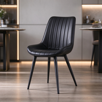 Chaise de cuisine contemporaine rembourrée, plusieurs couleurs au choix, siège rembourré, structure en métal, chaise d'appoint pour bistrot, salle à manger
