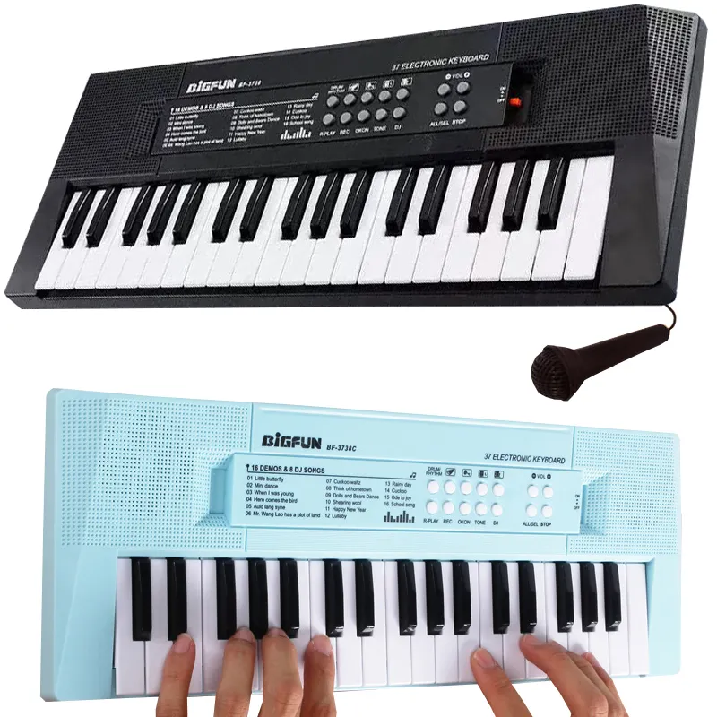 Classical 37 Keys Keyboard Piano Electronic Organ Toys Equipped with Microphone Electric Musical Instrument for Children Gifts