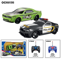 Voiture de police électrique télécommandée miniature RC 1:24 2 pièces bon marché pour enfants