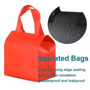 Sac isotherme personnalisé en non-tissé à motif lettres pour tasses individuelles, idéal pour les boutiques de thé au lait, café et boissons - Product Image 6