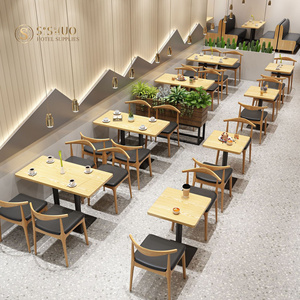 Juegos de restaurantes industriales, <span class=keywords><strong>sillas</strong></span> y mesas de café de madera duraderas <span class=keywords><strong>baratas</strong></span> hechas en fábrica - Product Image 4