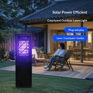 Lampe Solaire Anti-Moustiques en Acier Inoxydable, Répulsif d'Insectes Extérieur, Étanche IP65, Lampe Attractrice d'Insectes pour - Product Image 2