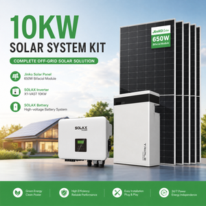 Système d'énergie solaire hybride 650-670W, panneau bifacial double vitrage, onduleur monophasé, batterie LiFePO4 HV, IP65, solution énergétique domestique - Product Image 1