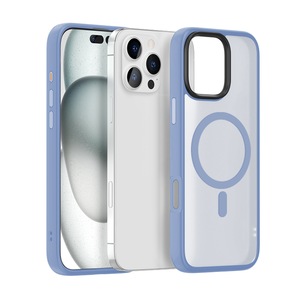 เคสโทรศัพท์สีด้านกันกระแทกที่เป็นมิตรกับผิวสุดหรูอุปกรณ์เสริมแม่เหล็กใช้ได้กับ <span class=keywords><strong>iPhone</strong></span> 15 <span class=keywords><strong>Pro</strong></span> <span class=keywords><strong>Max13</strong></span> 14 16 17 - Product Image 1