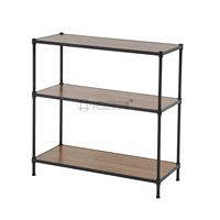 Estante de bambú de 3 niveles, estantería de tablero de fibra, estantería de almacenamiento, estante de escalera abierto moderno para dormitorio, sala de estar y oficina