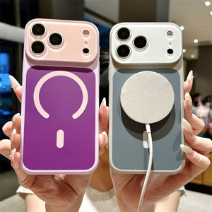 เคสโทรศัพท์แม่เหล็กสีนีออนด้านหลากสีสำหรับ iPhone 17 16 15 14 Pro Max ลายดอกทานตะวันไล่เฉดสีรุ้งแบบด้านหลังลายโดปาไมน์ - Product Image 2