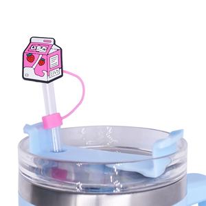 Adorno de Plástico Rosa de 10mm para Pajitas, Personalizado, Creativo, Decorativo para Fiestas, con Cubierta Antipolvo, Diseño de Sombrero de Paja, Superventas - Product Image 3