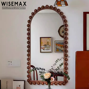 WISEMAX FURNITURE <span class=keywords><strong>Specchio</strong></span> da <span class=keywords><strong>Parete</strong></span> con Cornice in Legno dal Design Ondulato Contemporaneo e Semplice per <span class=keywords><strong>Camera</strong></span> da Letto e Appartamento - Product Image 3