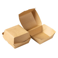 Boîte d'emballage personnalisée pour frites et hamburgers en papier kraft biodégradable de qualité supérieure, gaufrée, jetable, pour usage alimentaire en restaurant