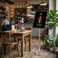 Boîte à lumière dynamique LED rectangulaire A3 ultra-mince en alliage d'aluminium et verre trempé avec éclairage à économie d'énergie pour usage commercial