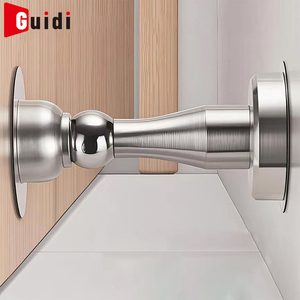 Butée de <span class=keywords><strong>porte</strong></span> magnétique puissante en acier inoxydable, fixation murale ou au sol pour salle de bain, installation facile <span class=keywords><strong>sans</strong></span> perçage - Product Image 3