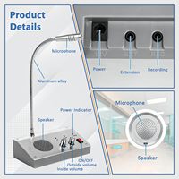 Interphone de fenêtre filaire bidirectionnel avec haut-parleur et microphone pour banque, hôpital, billetterie, gare, magasin, école