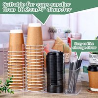 Boîte de rangement portable légère en acrylique de 3 mm pour gobelets à café et à boisson, idéale pour la cuisine, le bar, les magasins et les fournitures de fête