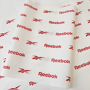 30g Eco-Friendly White Kraft Wrapping <strong>Paper</strong> with <strong>Red</strong> Logo for Clothing Packing and Recycled Shipping Kraft Packaging <strong>Paper</strong> - Product Image 4
