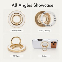 Support de téléphone magnétique Prosub en gros pour sublimation, anneau de 58 mm en PC enduit, support imprimé DIY pour accessoires de téléphone MagSafe