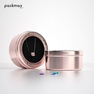 Custom Electroplated Aluminum Jewelry Box for Bracelet Earring <b>Necklace</b> - Premium <b>Storage</b> Case with Window Display Tin - Product Image 3