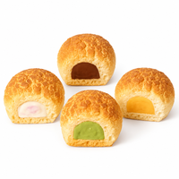Jouet Squishy Crème Pâtissière à Remontée Lente, Effet Croûte Craquelée, Remplissage Crème, Imprimé, Anti-Stress, Cadeau de Bureau