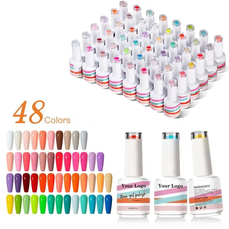 Smalto per unghie in Gel Logo personalizzato ultimo Design smalto per unghie in Gel UV Led 60 colori Set smalto per unghie in Gel per Manicure con etichetta privata OEM