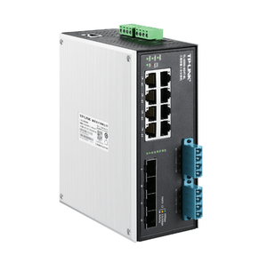 Commutateur Ethernet industriel géré de couche 3 TP-LINK TL-IS500-8G4T-BL, 8 ports Gigabit RJ45, 4 ports 10G SFP+ pour réseau - Product Image 2