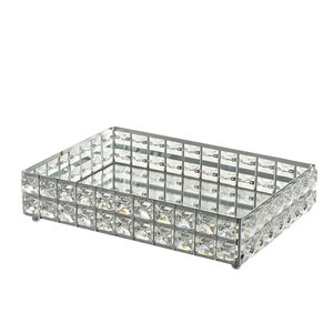 Nordic Light Luxury Iron Crystal Tray Storage <b>Home</b> Decoration Wedding Makeup Supplies Organization - Product Image 3
