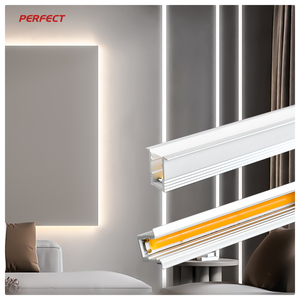 ไฟ LED อะลูมิเนียมโปรไฟล์บางเฉียบพร้อมไฟ LED 384ดวง/ม. 12V 24V และฝาครอบไบเออร์พีซีสำหรับไฟตู้ - Product Image 1