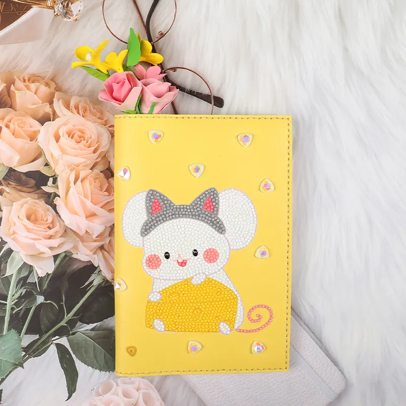 Hadiah DIY untuk anak-anak pesanan jumlah besar Spesial DIY benang jahit mewah buku catatan harian sampul keras dengan kertas A5