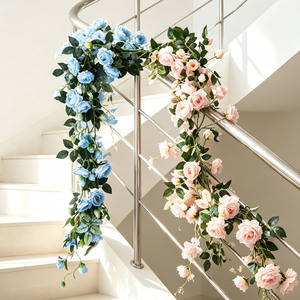 Ita Artificial Rose Vines White Pink Red Floor Standing Wall Mounted <b>Wedding</b> <b>Arch</b> Decoration - Product Image 2